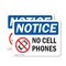 Signmission No Cell Phones, 10 in W x Rectangle, Plastic OS-2PACK-NS-P-710-L-16042 - alternate 1